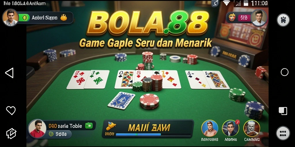 Tampilan menarik dari gameplay Gaple BOLA88 yang seru.