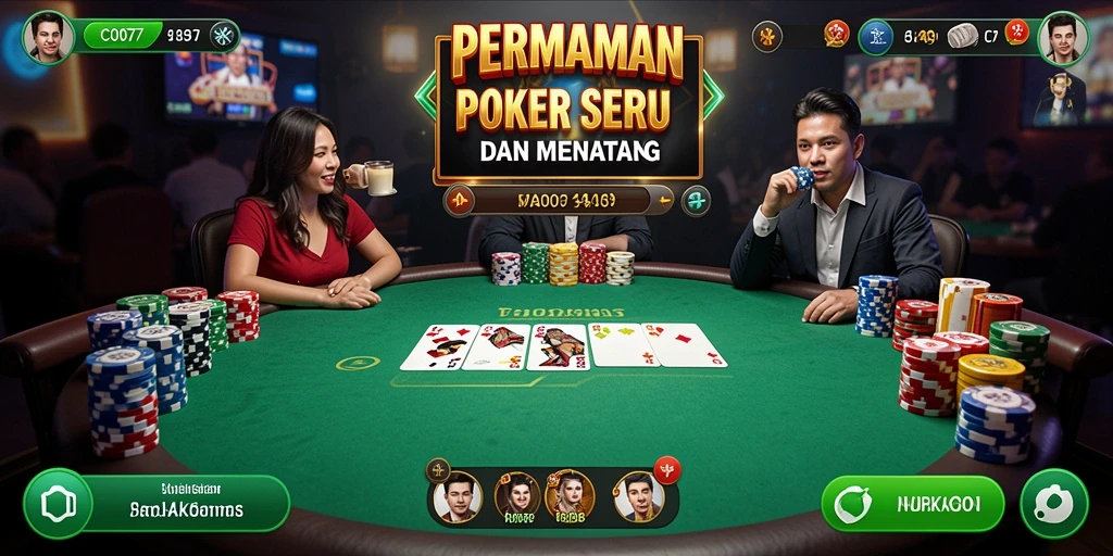 Screenshot C0077 menampilkan aksi seru permainan Poker.