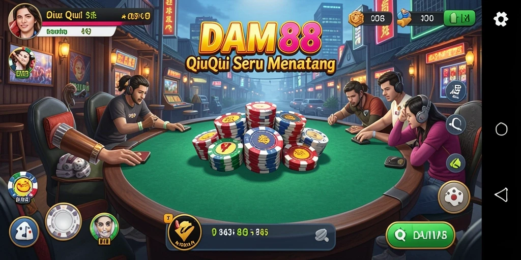 Tampilan menarik dan gameplay seru dalam DAM88 QiuQiu.