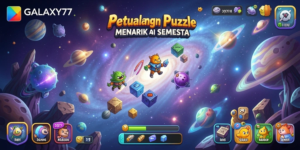 Screenshot menampilkan gameplay Puzzle yang menarik di GALAXY77.