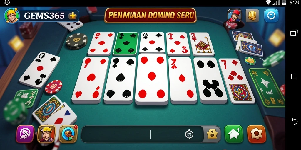 Gameplay seru GEMS365 dengan grafis menarik dan interaksi pemain.