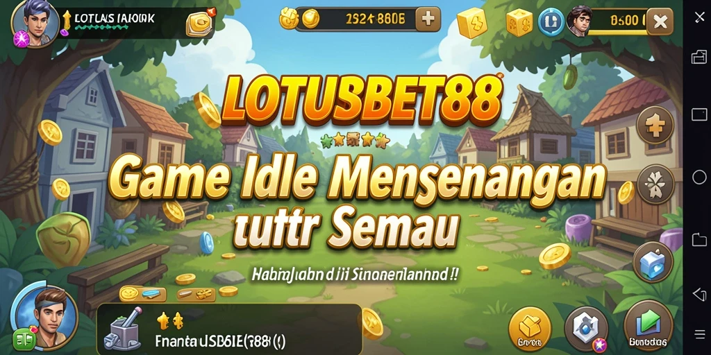 Screenshot gameplay LOTUSBET88 yang menampilkan karakter beraksi dalam mode Idle.