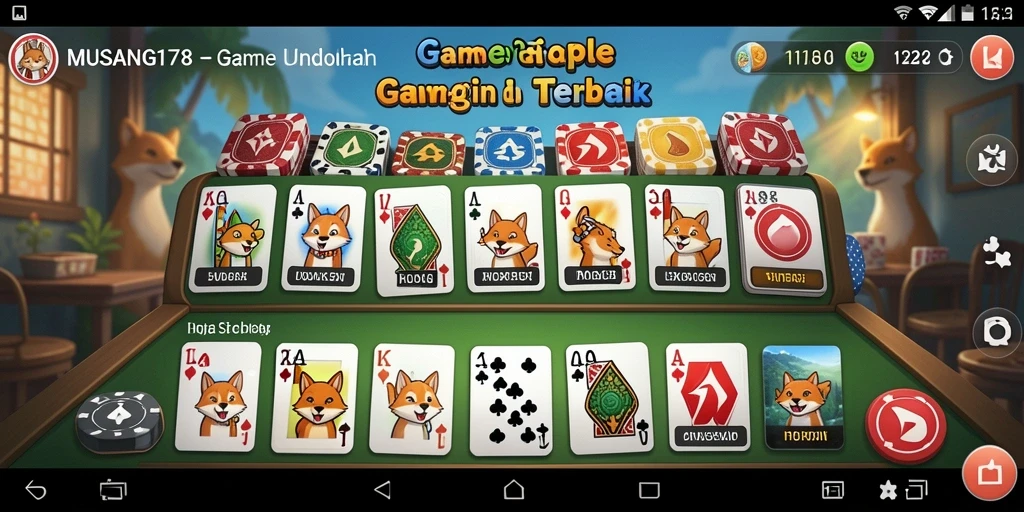 Screenshot utama MUSANG178 menampilkan gameplay seru Gaple yang menarik.