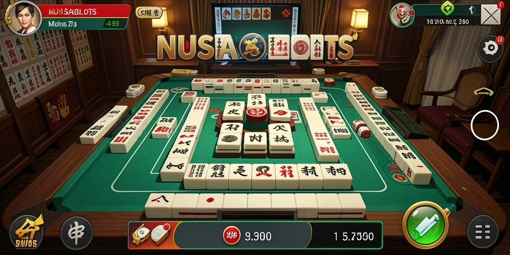 Tangkapan layar NUSASLOTS menunjukkan gameplay Mahjong yang seru dan menantang.