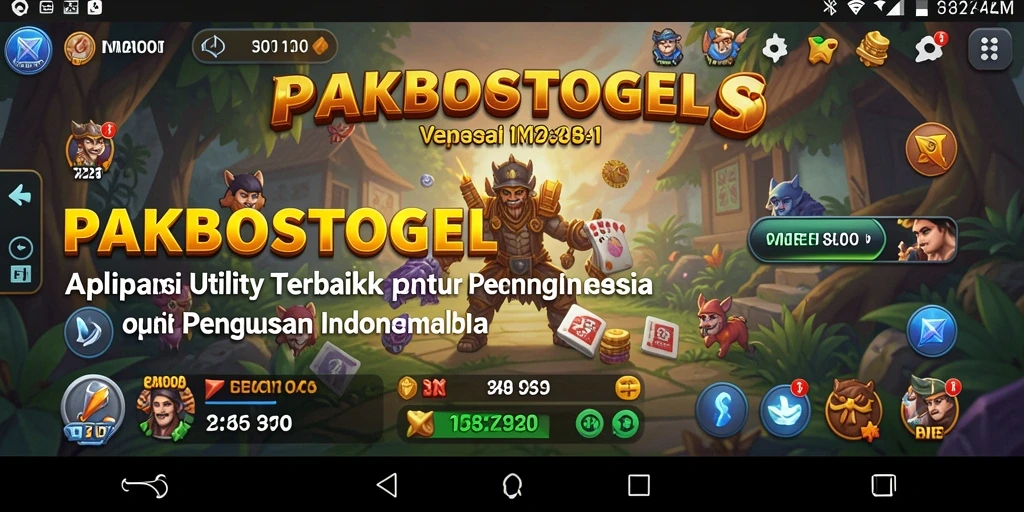Screenshot utama PAKBOSTOGEL menunjukkan antarmuka aplikasi yang intuitif dan fungsional.