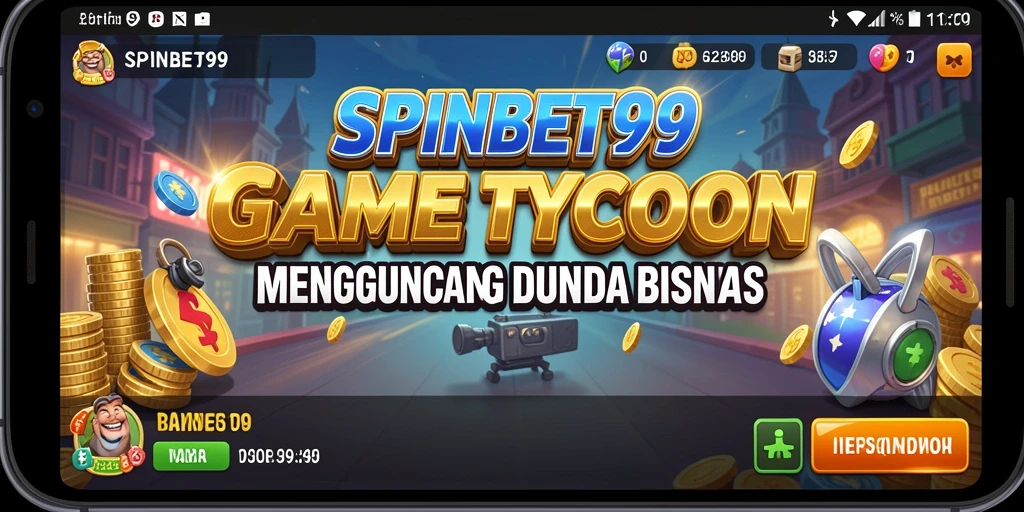 Screenshot gameplay SPINBET99 menampilkan keseruan membangun kerajaan bisnis.